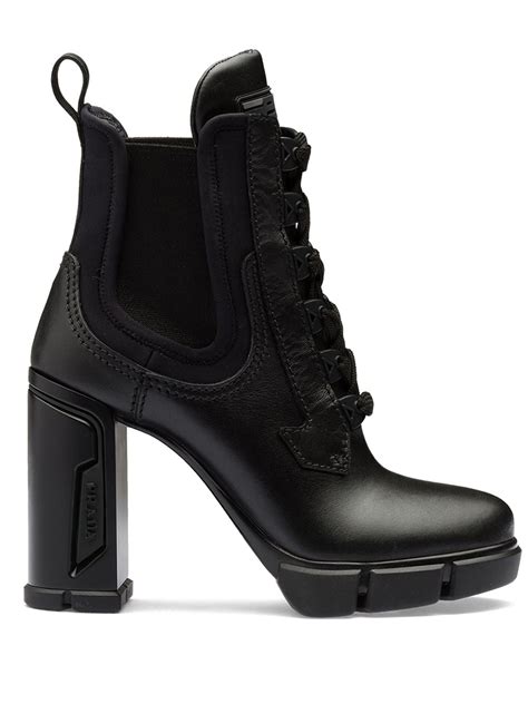 prada scarpe boots|prada chunky heel ankle boots.